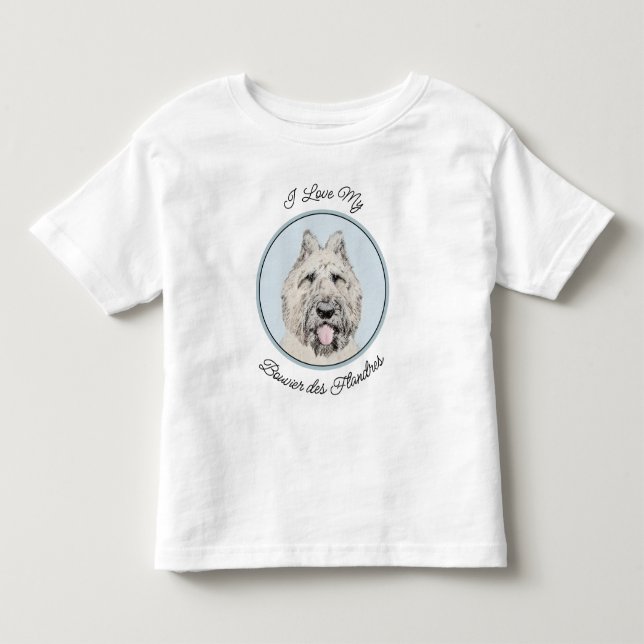 Bouvier des Flandres Painting - Original Dog Art Toddler T-shirt (Front)
