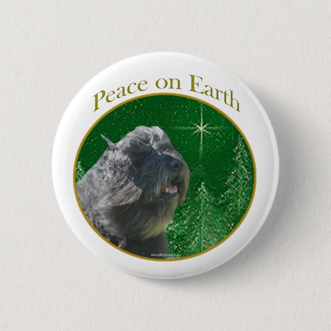 Bouvier Des Flandres Peace 2 Inch Round Button (Front)