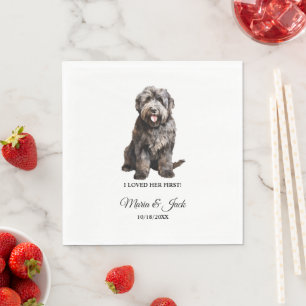 Bouvier des Flandres Pet Cocktail Wedding  Napkin