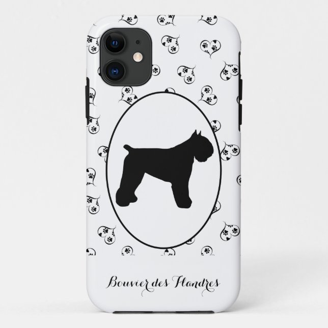 Bouvier des Flandres Silhouette Case-Mate iPhone Case (Back)