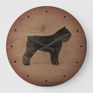 Bouvier des Flandres Silhouette Large Clock
