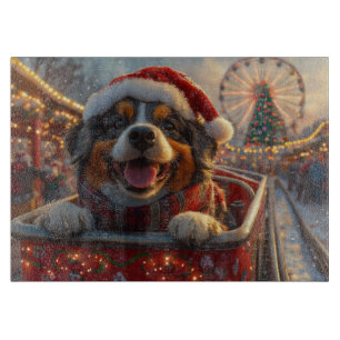 Bouviers des Flandres Dog Roller Coaster Christmas Cutting Board