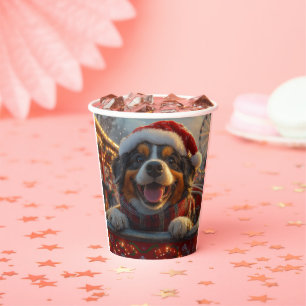 Bouviers des Flandres Dog Roller Coaster Christmas Paper Cups