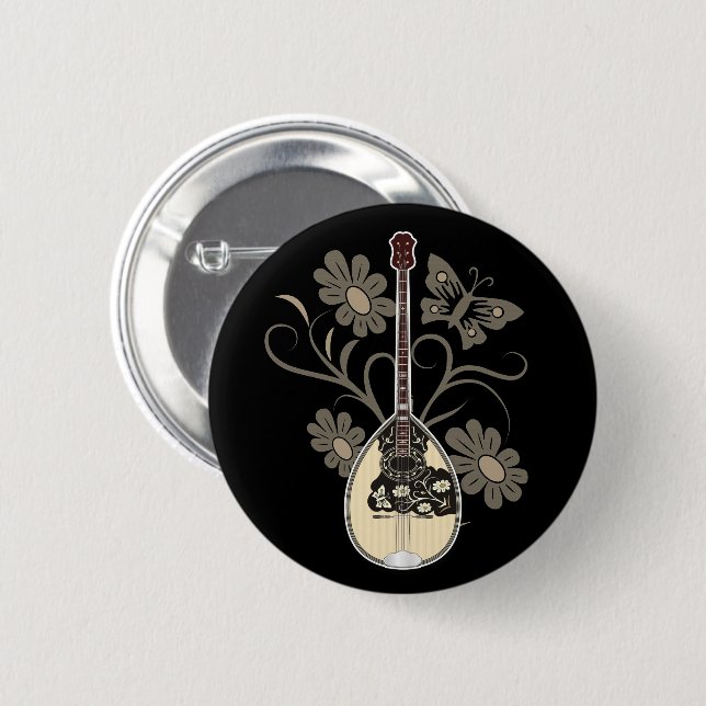 Bouzouki 2 Inch Round Button (Front & Back)