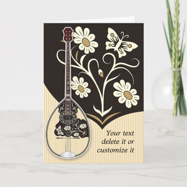 Bouzouki greeting card (Front)