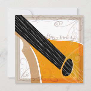 Bouzouki - Happy Birthday - Flat Greeting Card