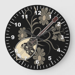 Bouzouki Large Clock