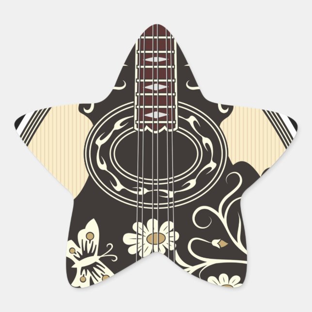 Bouzouki Star Sticker (Front)
