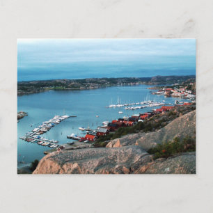 Bovallstrand harbour view postcard