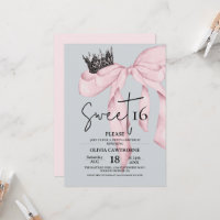 Bow 16th Birthday ⎮Modern Pink Sweet 16