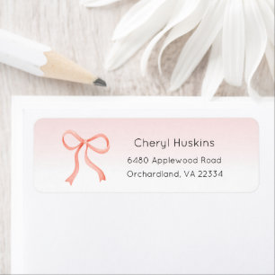 Bow Address Label, Custom, Bridal Shower, Baby