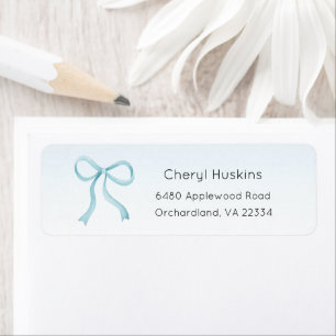 Bow Address Label, Custom, Bridal Shower, Baby 