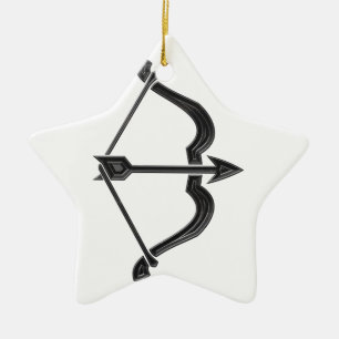 Bow and Arrow Ceramic Ornament