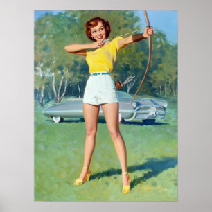 Bow and Arrow Pin Up Poster