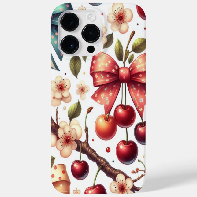 bow and cherry pattern  Case-Mate iPhone case (Back)