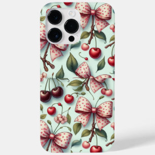 bow and cherry pattern Case-Mate iPhone 14 pro max case