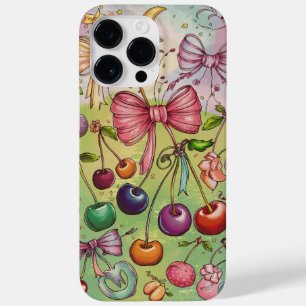 bow and cherry pattern  Case-Mate iPhone 14 pro max case