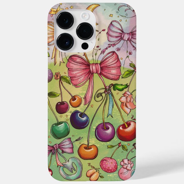 bow and cherry pattern  Case-Mate iPhone case (Back)