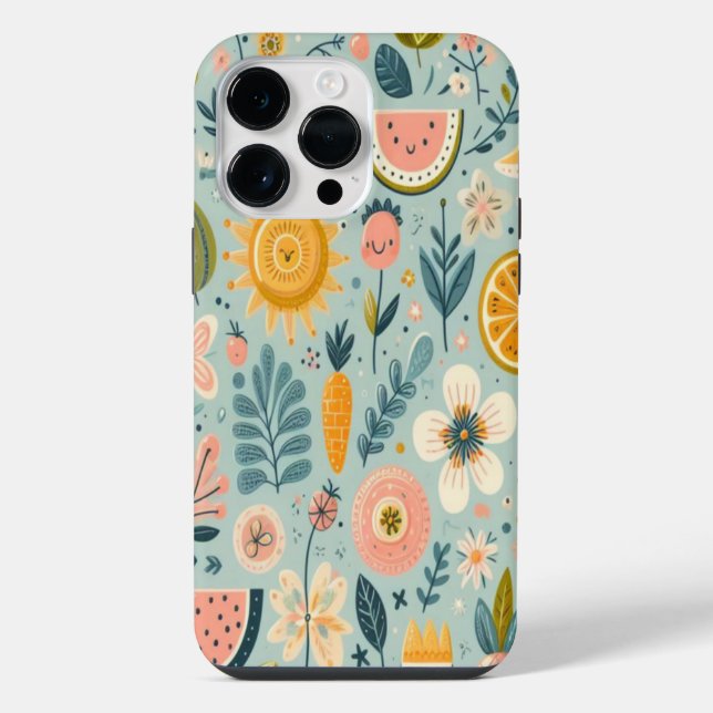 bow and cherry pattern  iPhone case (Back)