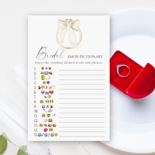 Bow and Ring Bridal shower emoji pictionary (Creator Uploaded)