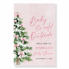 Bow Baby It's Cold Outside Baby shower Welcome
