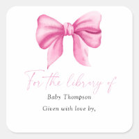 Bow - Baby Shower bookplate, books for baby