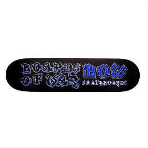 BOW Blue Graffiti Deck Skateboard