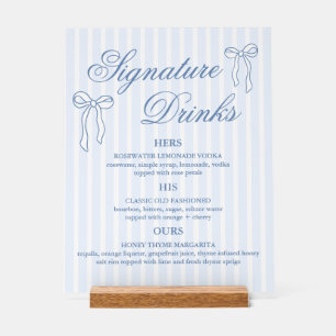 Bow Blue Mariage Signature Boissons Cocktails