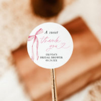 Bow Bridal Shower Favour Sticker, Dessert Stickers