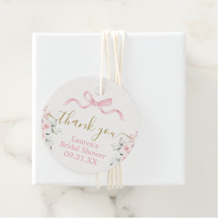 Bow Bridal Shower Favour Tags