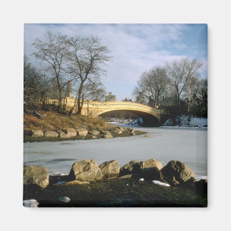 Bow Bridge Central Park Winter NYC Magnet