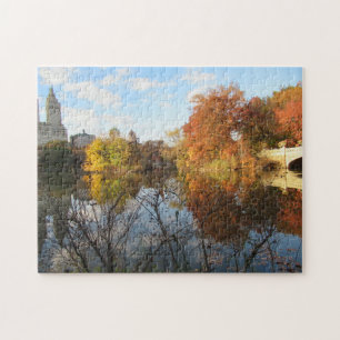 Bow Bridge San Remo Reflections, Central Park Jigsaw Puzzle