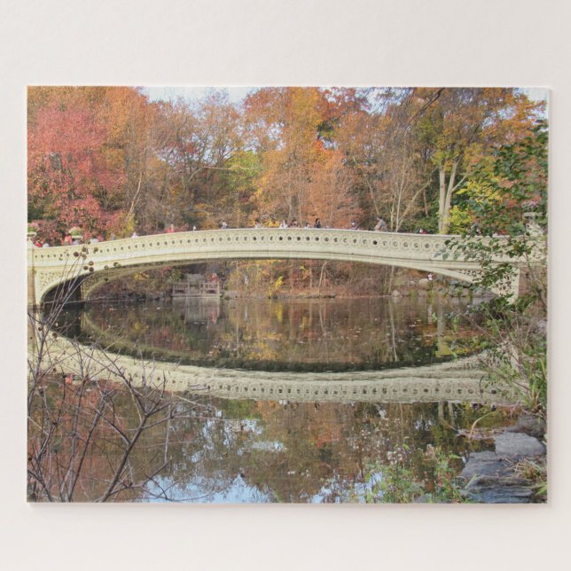 Bow Bridge Scenic Reflection Autumn Central Park Jigsaw Puzzle (Creator Uploaded)
