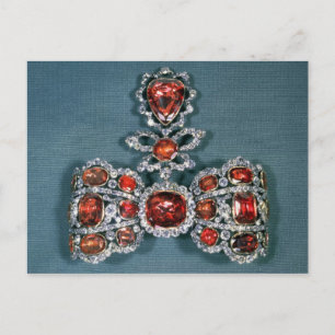 Bow brooch set with brilliant postcard