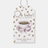Bow Coffee Baby shower - A baby is brewing