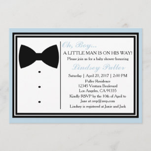 Bow Cravate Oh Boy Baby shower Invitation