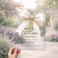 Bow cream beige girl clear Confirmation