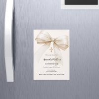 Bow cream beige girl Confirmation