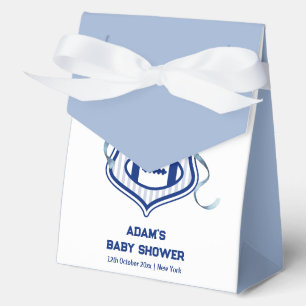 Bow Crest Rookie Football Sport Boy Baby Shower Favor Box