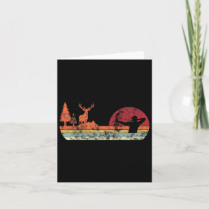 Bow Deer Hunting Vintage Retro Archery Card