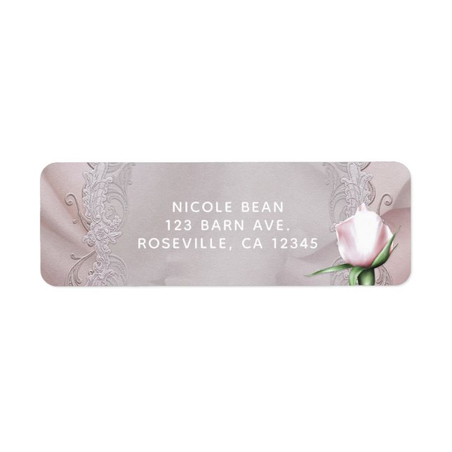 Bow en satin rose et Rose Mariage romantique (Devant)
