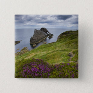 Bow Fiddle Rock, Portknockie, Scotland 2 Inch Square Button
