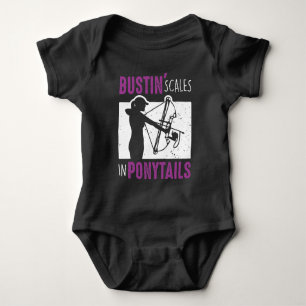 Bow Fish Archery Woman Bowfishing Sport Baby Bodysuit