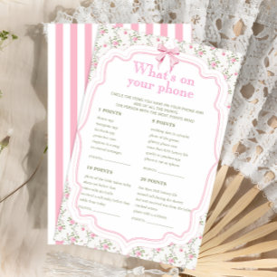 Bow Floral Ce qui est sur votre téléphone carte de