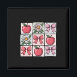 Bow Flower School Shirt Cute Pink Back To School G Magnet<br><div class="desc">Bow Flower School Shirt Cute Pink Back To School Graphic</div>