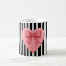 Bow heart and stripes Mug