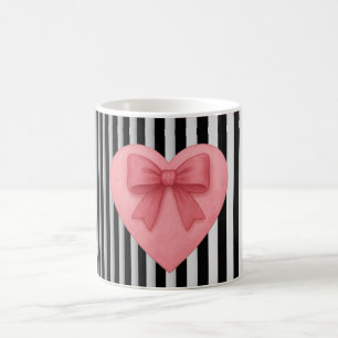Bow heart and stripes Mug