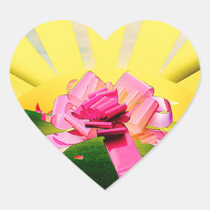 BOW HOW GOOD IT FEELS! HEART STICKER