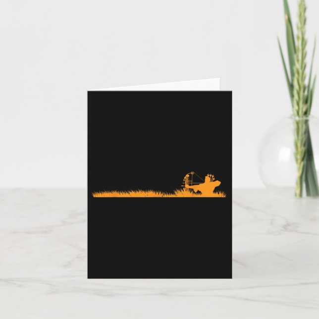 Bow Hunter Deer Hunting Archer Gifts Bowhunting Gr Card (Front)