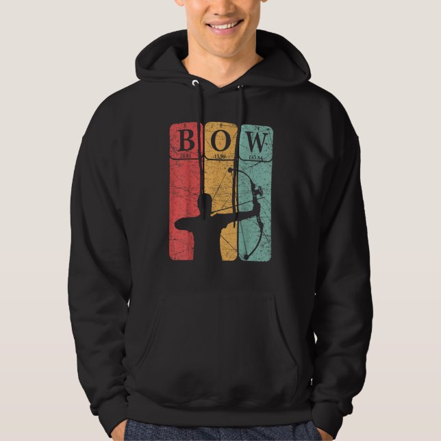 Bow Hunter Periodic Table Elements Bow Hunting Arc Hoodie (Front)